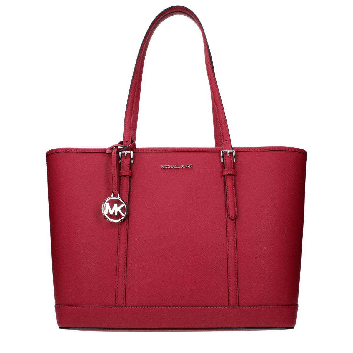 Leather Tote Bag - Red