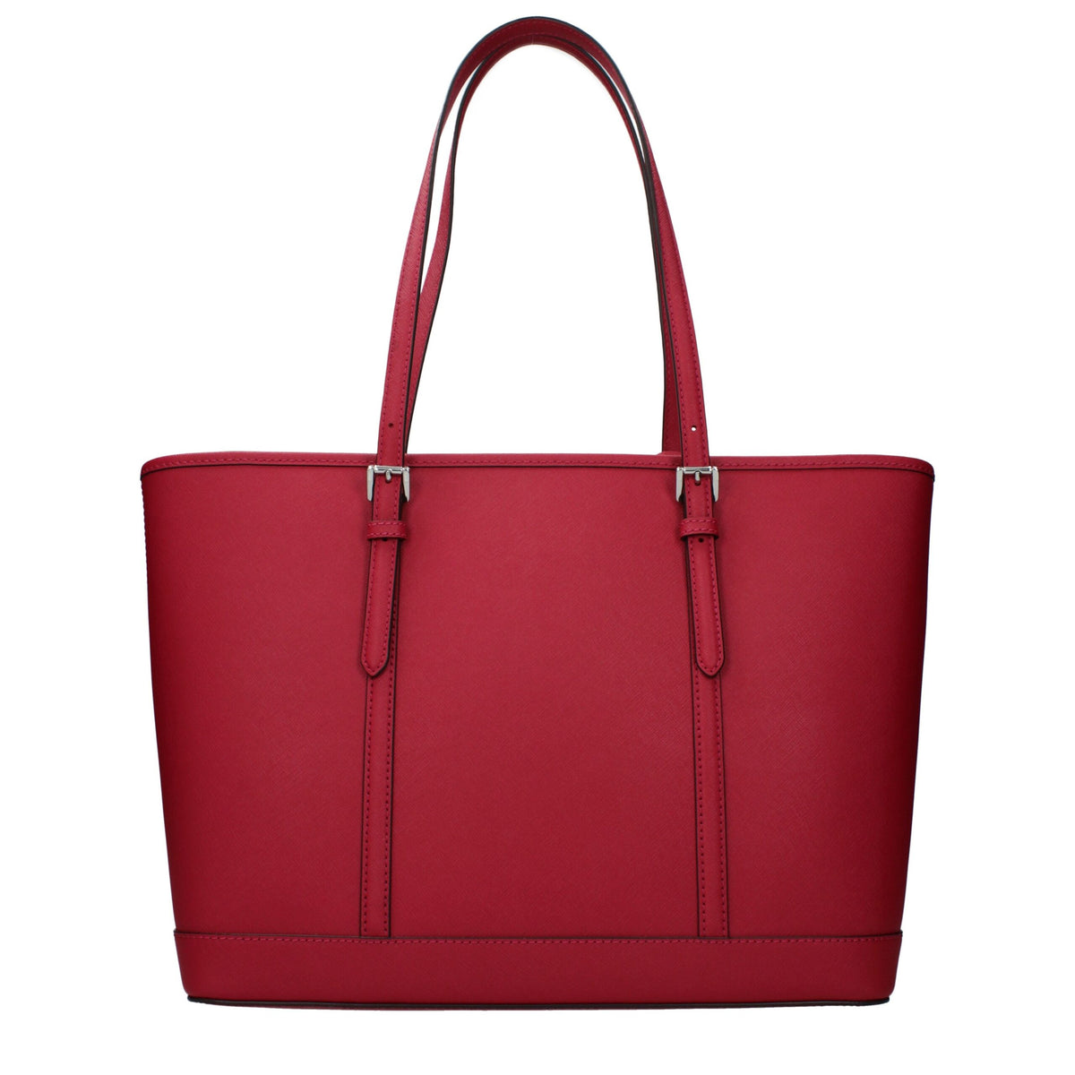 Leather Tote Bag - Red