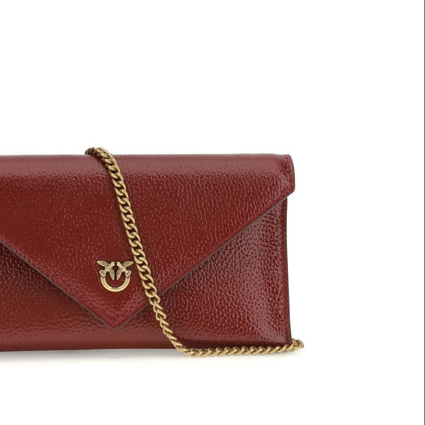 Borsa a mano in Pelle di vitello Rosso borgogna