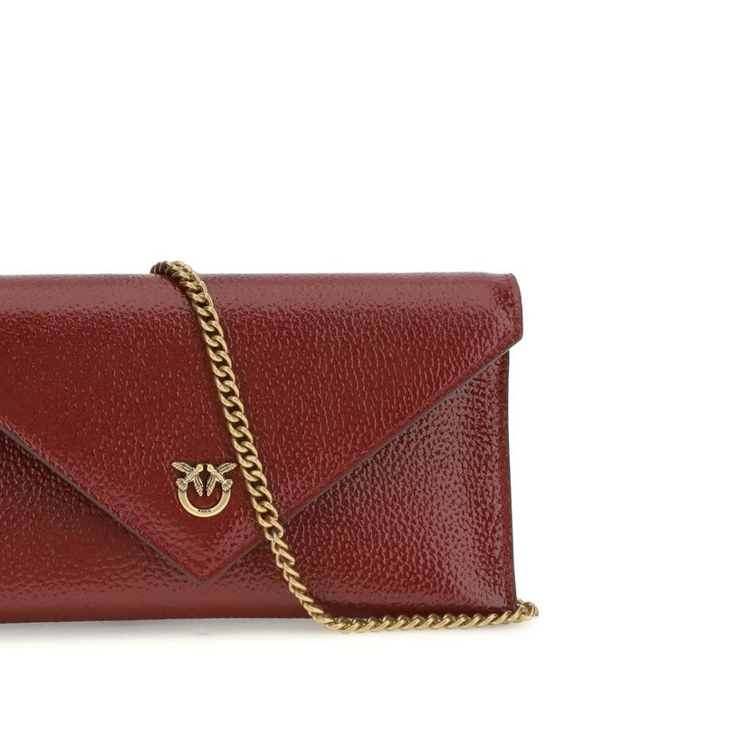 Burgundy Calf Leather Clutch Bag