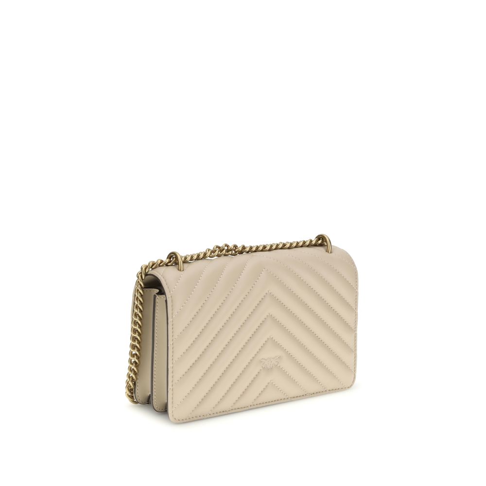Borsa a tracolla in pelle di vitello color crema