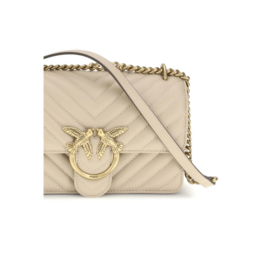 Borsa a tracolla in pelle di vitello color crema