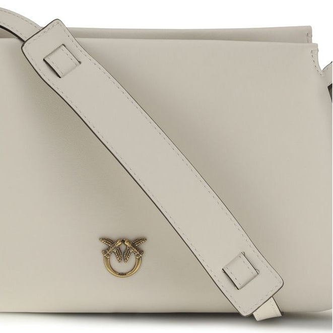 Ivory Calf Leather Shoulder Bag