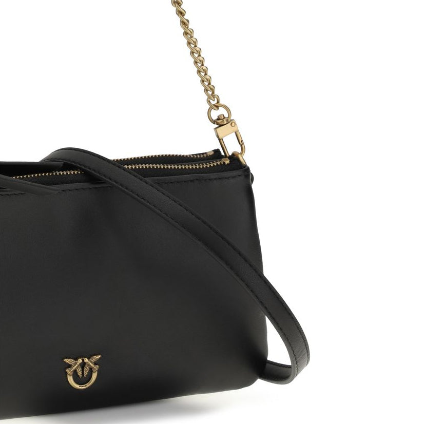 Borsa a spalla Mini in pelle nera