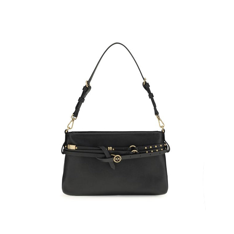 Borsa a tracolla in pelle di vitello Nero scuro
