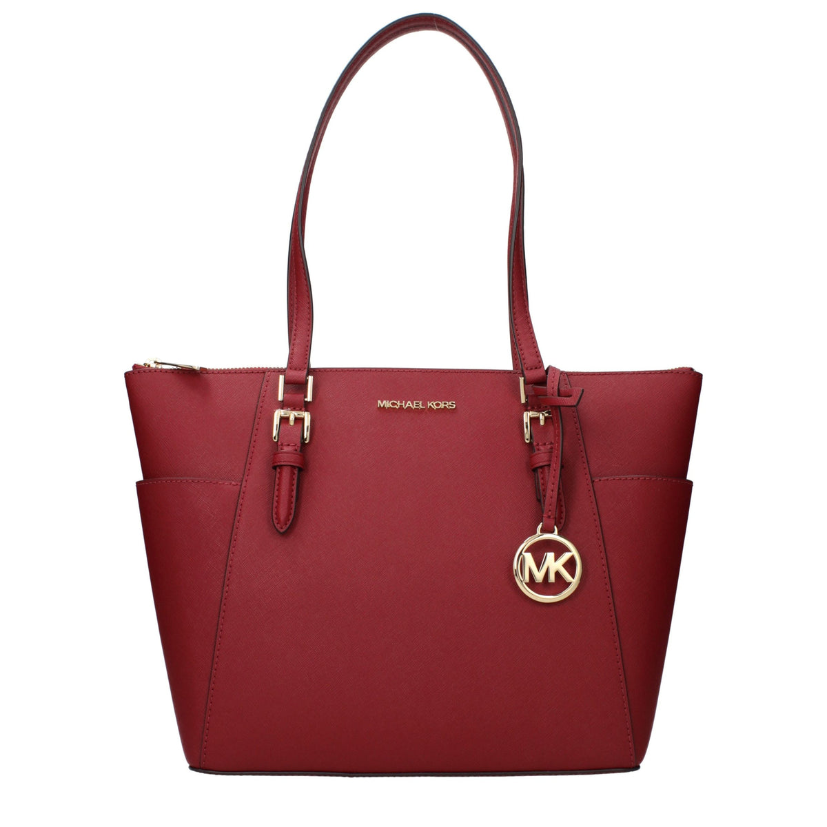 Saffiano Leather Tote Bag - Red