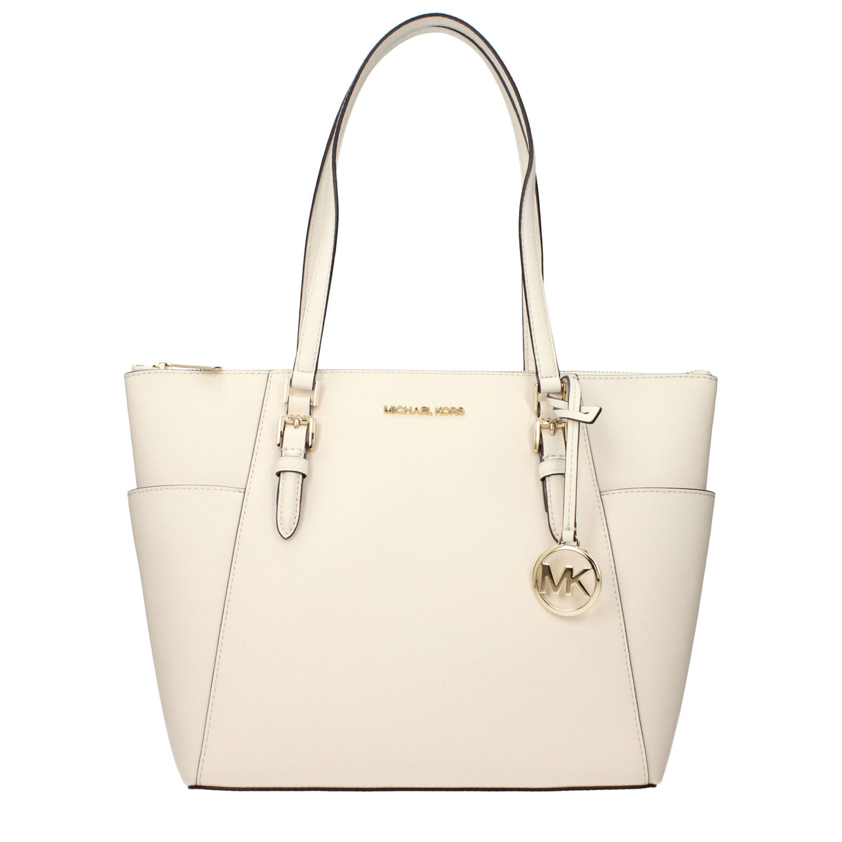 Saffiano Leather Tote Bag - Ivory