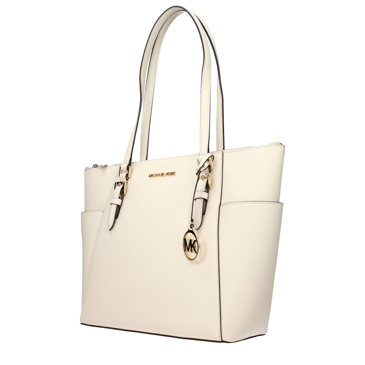 Saffiano Leather Tote Bag - Ivory