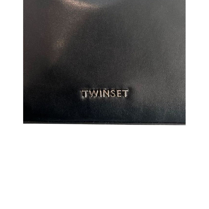 Borsa a tracolla nera con borchie argento