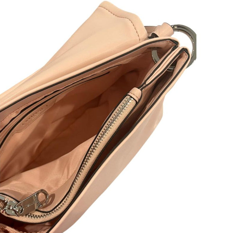 Borsa a spalla rosa cipria