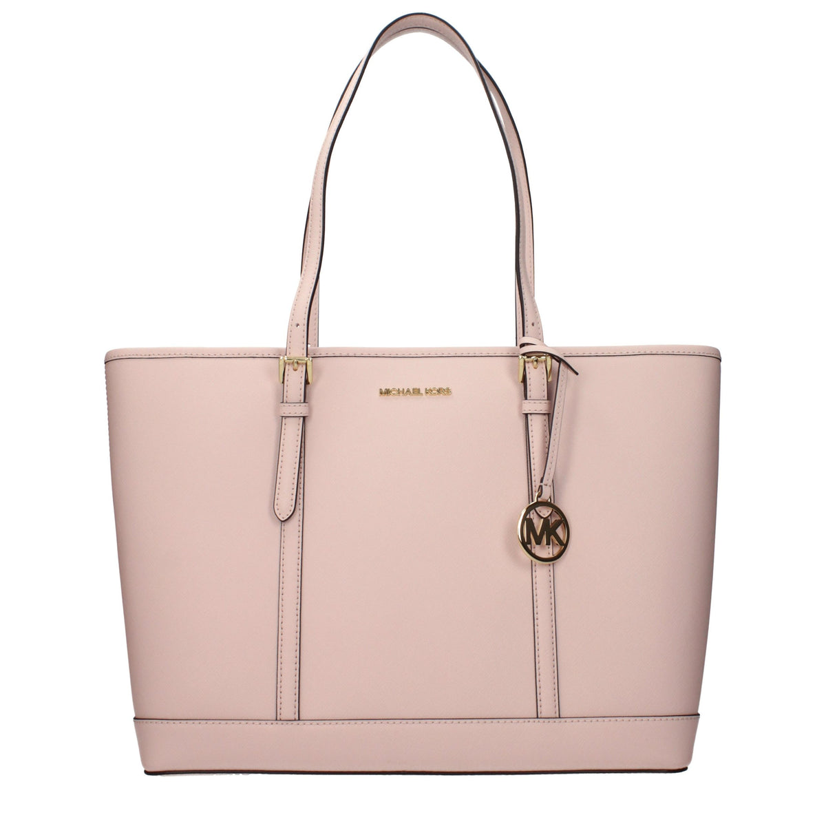 Leather Tote Bag - Pink
