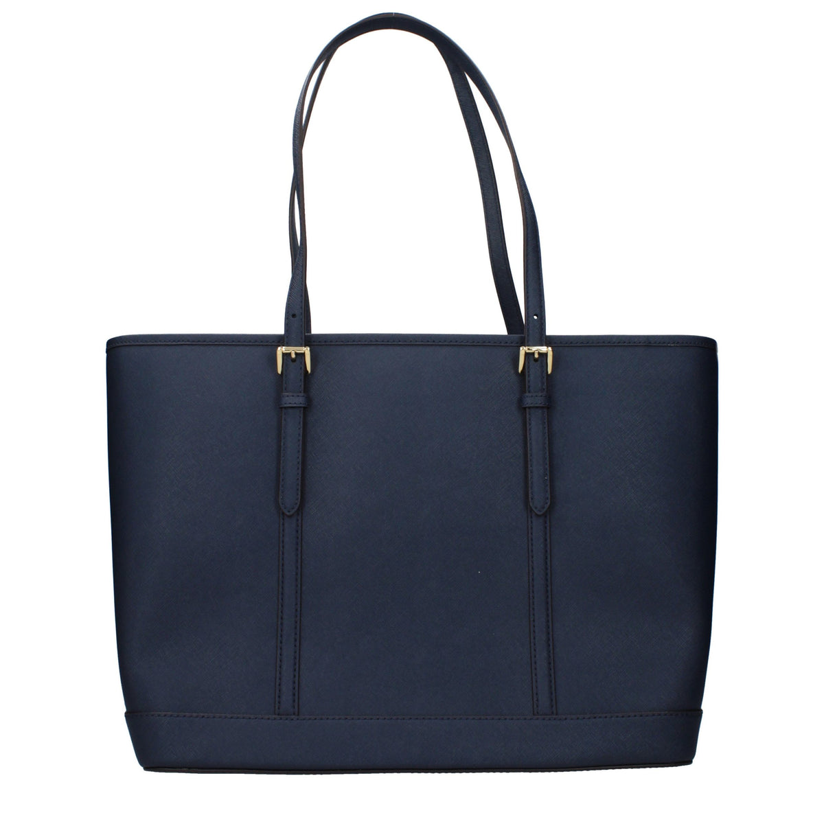 Leather Tote Bag - Blue