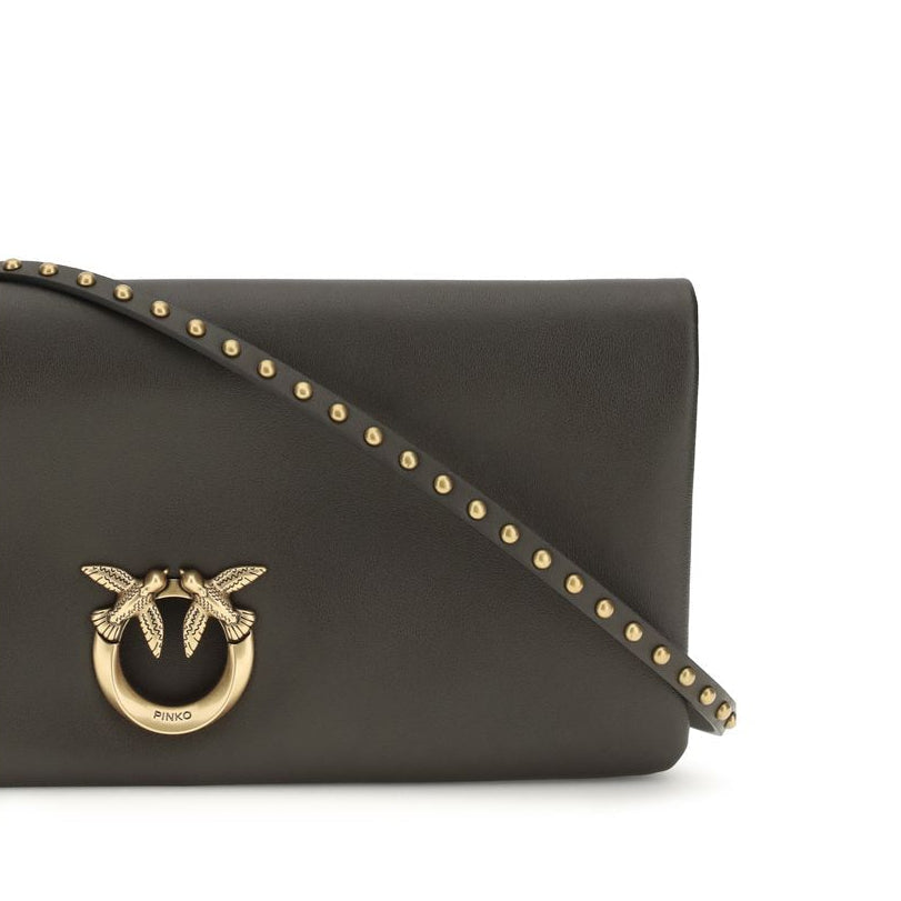 Olive Green Calf Leather Clutch Bag
