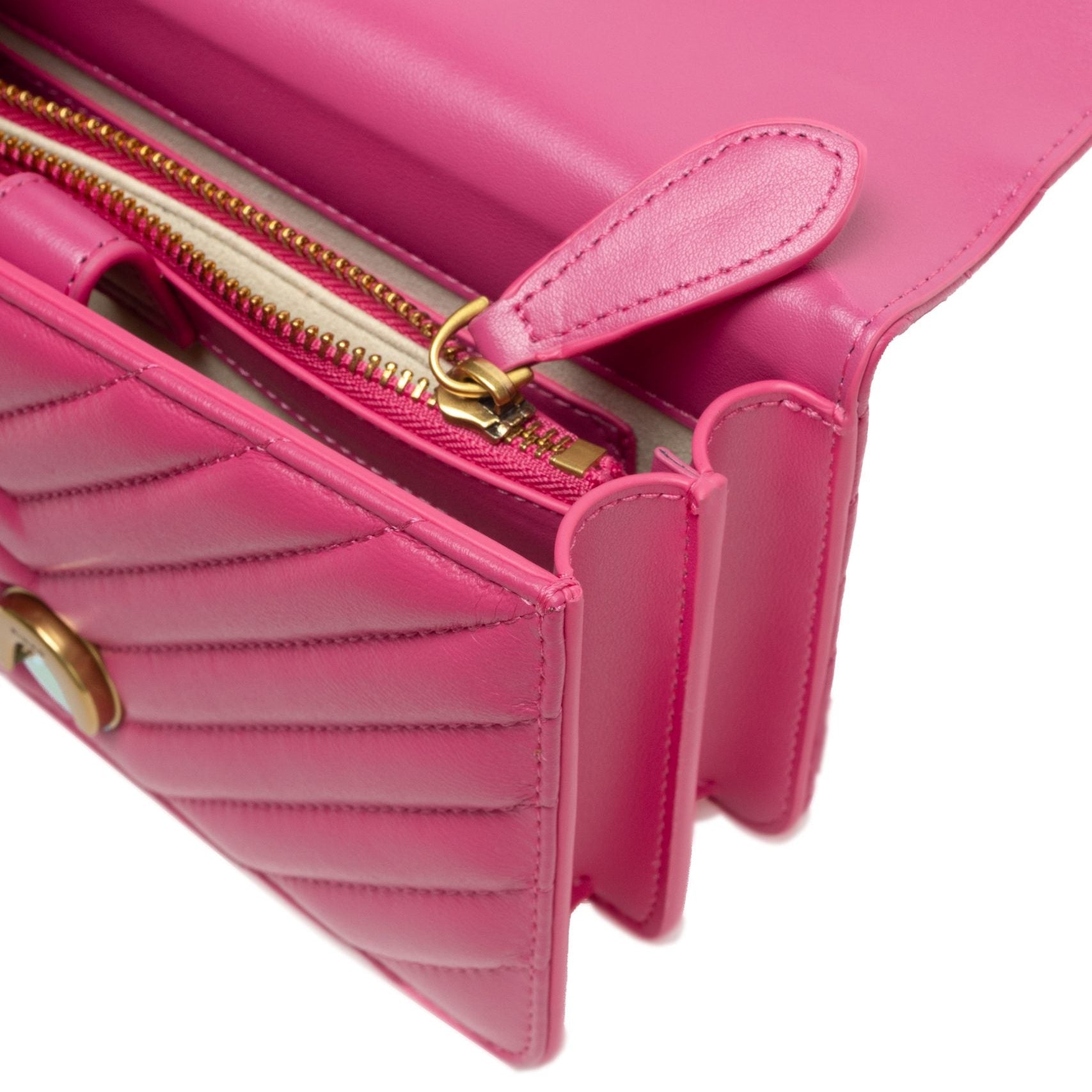 Borsa a spalla Love One Mini in pelle rosa