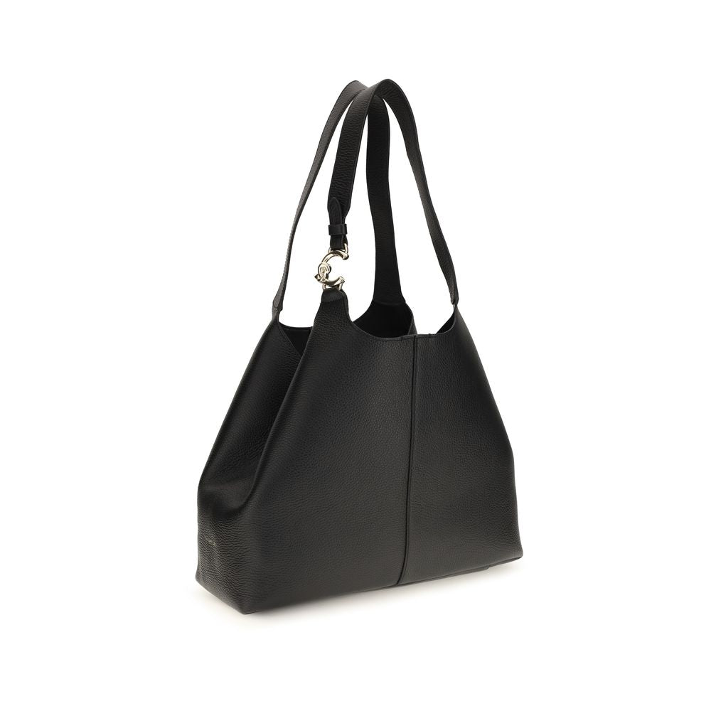 Black Calf Leather Bos Taurus Shoulder Bag