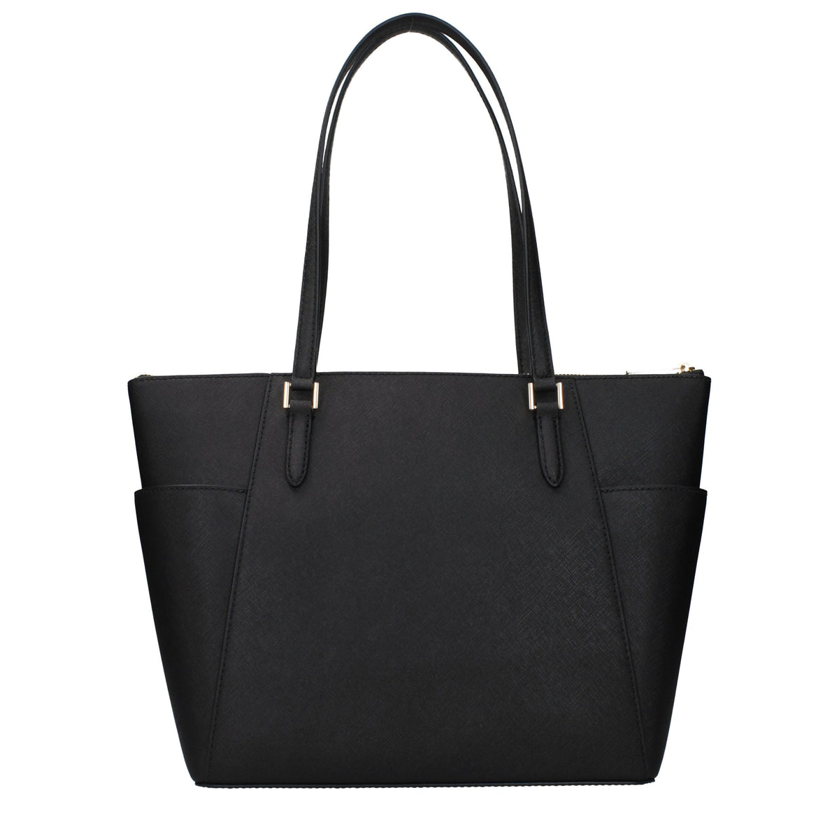 Saffiano Leather Tote Bag - Black