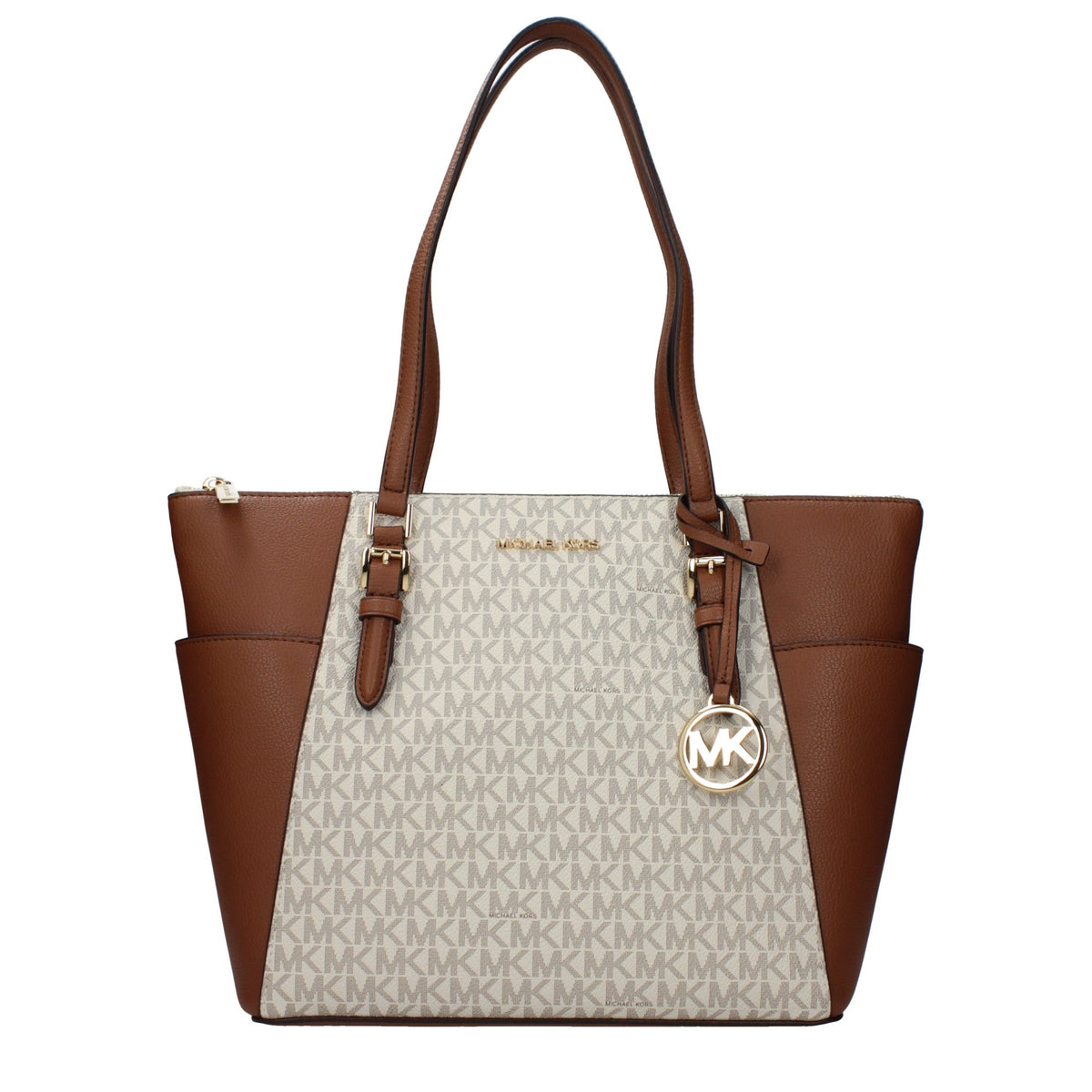Monogrammed Coated Canvas Tote Bag - Beige