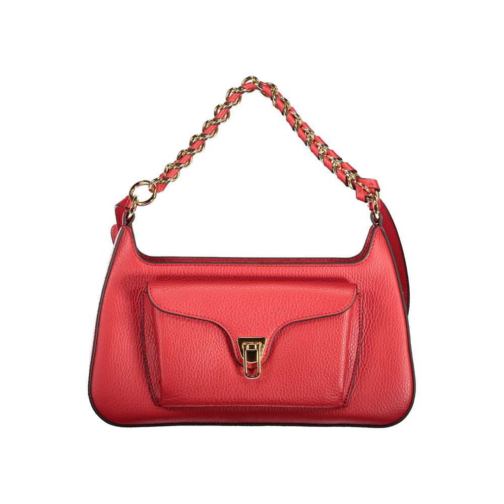 Leather Handbag - Red