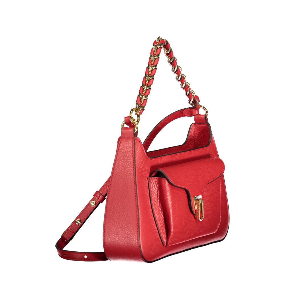 Leather Handbag - Red