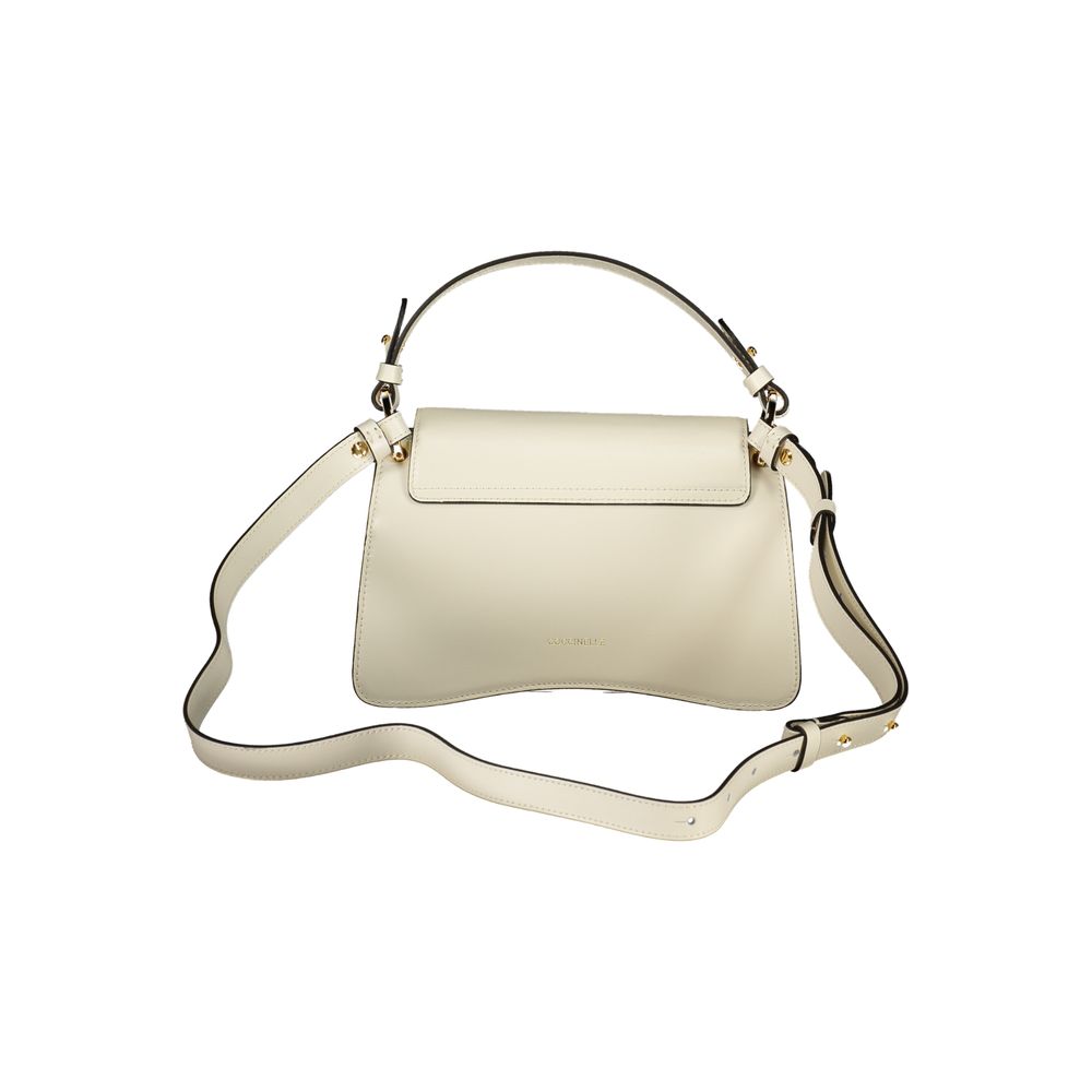 Smooth Leather Handbag - Pearl