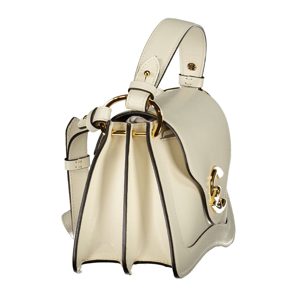Smooth Leather Handbag - Pearl
