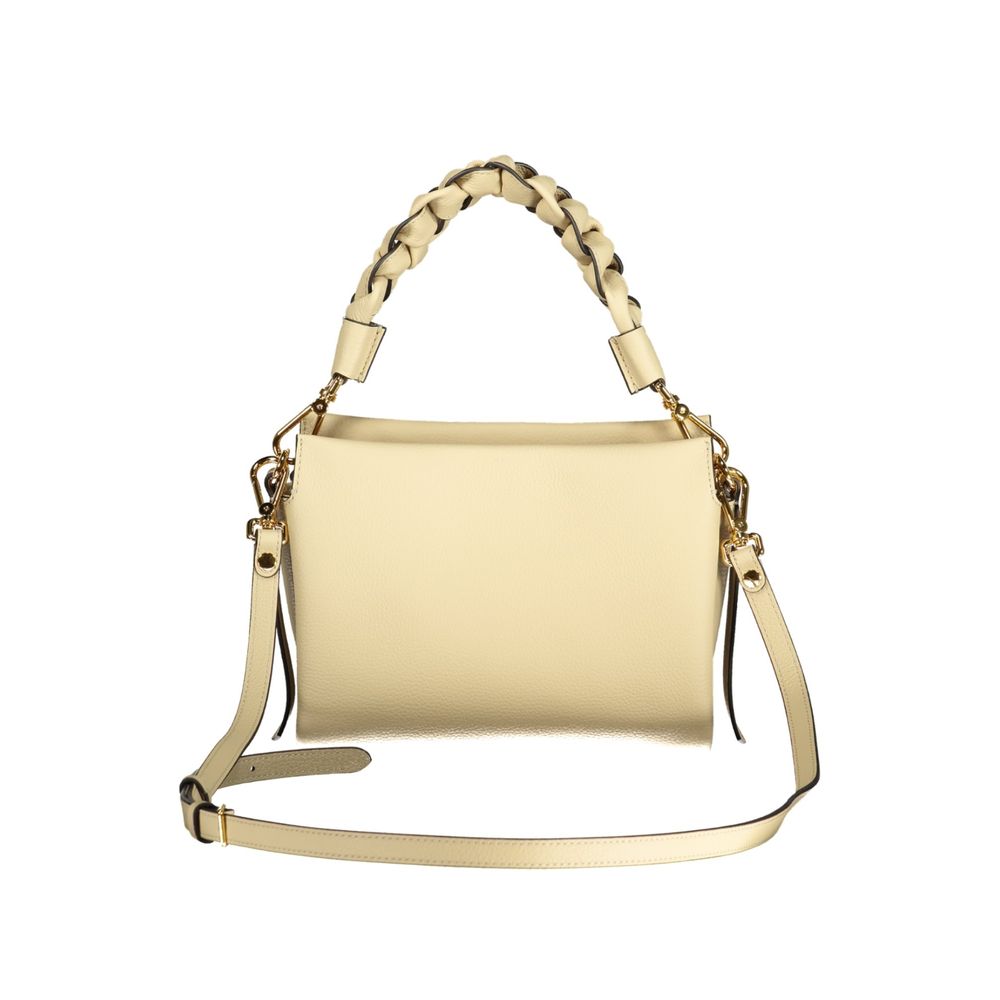 Leather Small Handbag - Cream