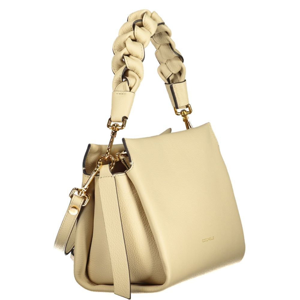 Leather Small Handbag - Cream