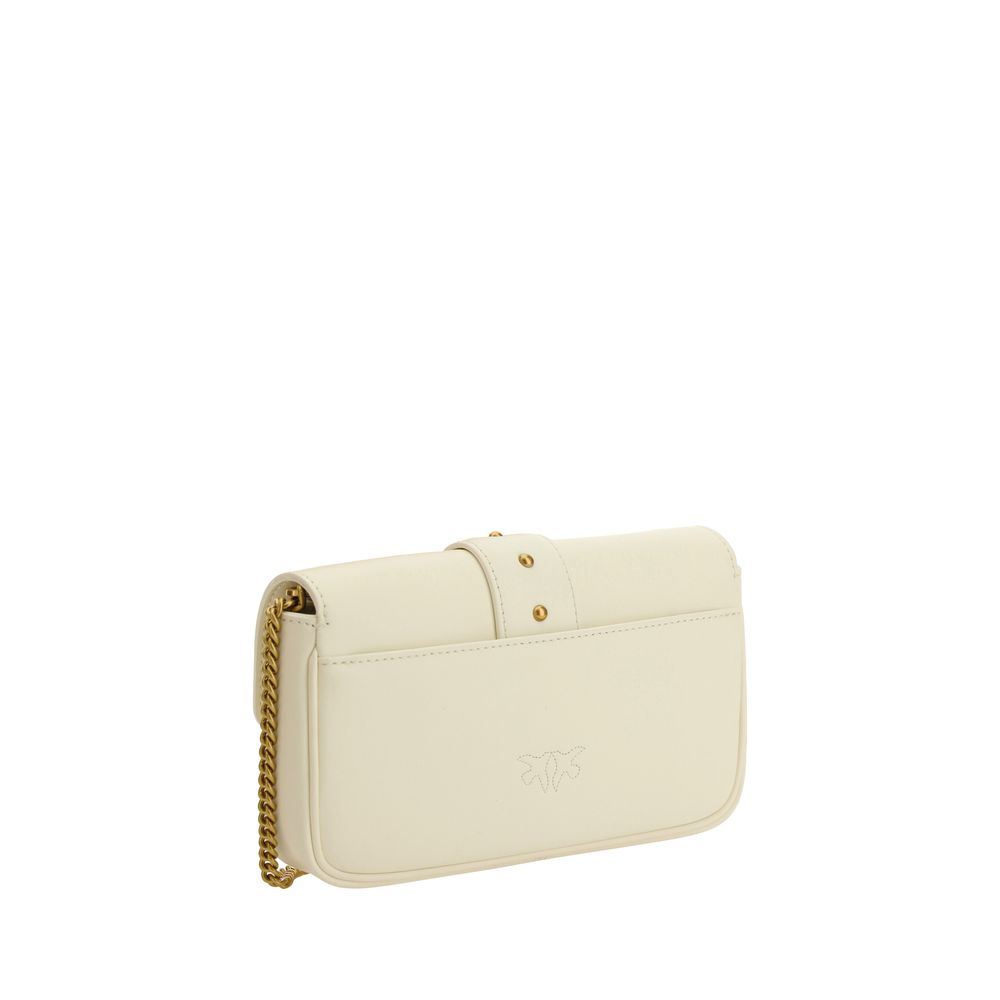Borsa a spalla Classic Mini in pelle di vitello bianca