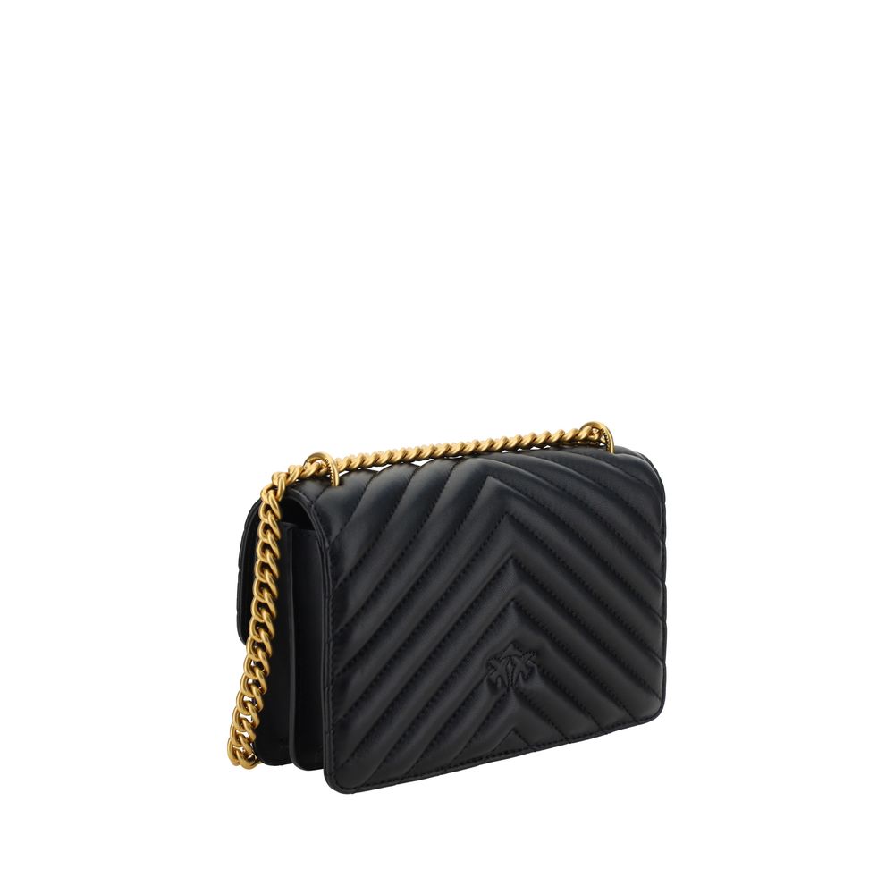 Borsa a tracolla Mini in Pelle di vitello Nera