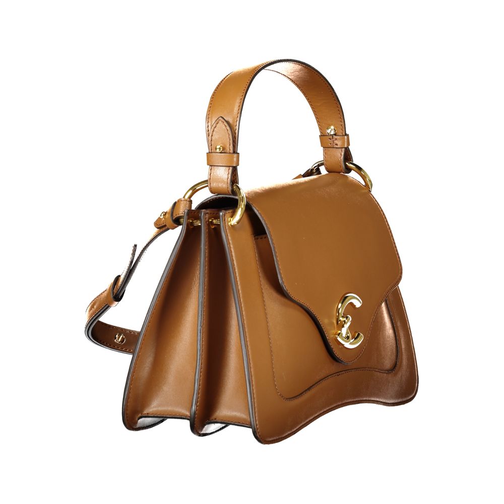 Borsa a tracolla C-Me in pelle di vitello Marrone
