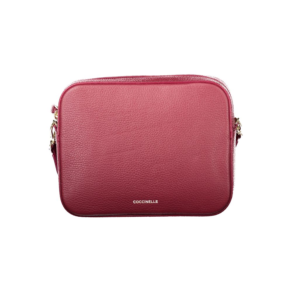 Leather Crossbody Bag - Burgundy