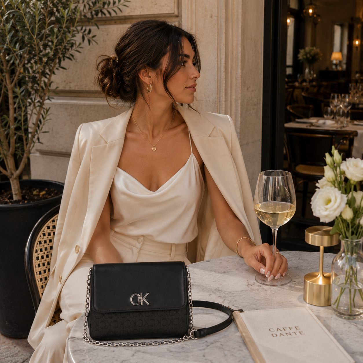 Borsa a Tracolla & Spalla Nera con Manico a Catena