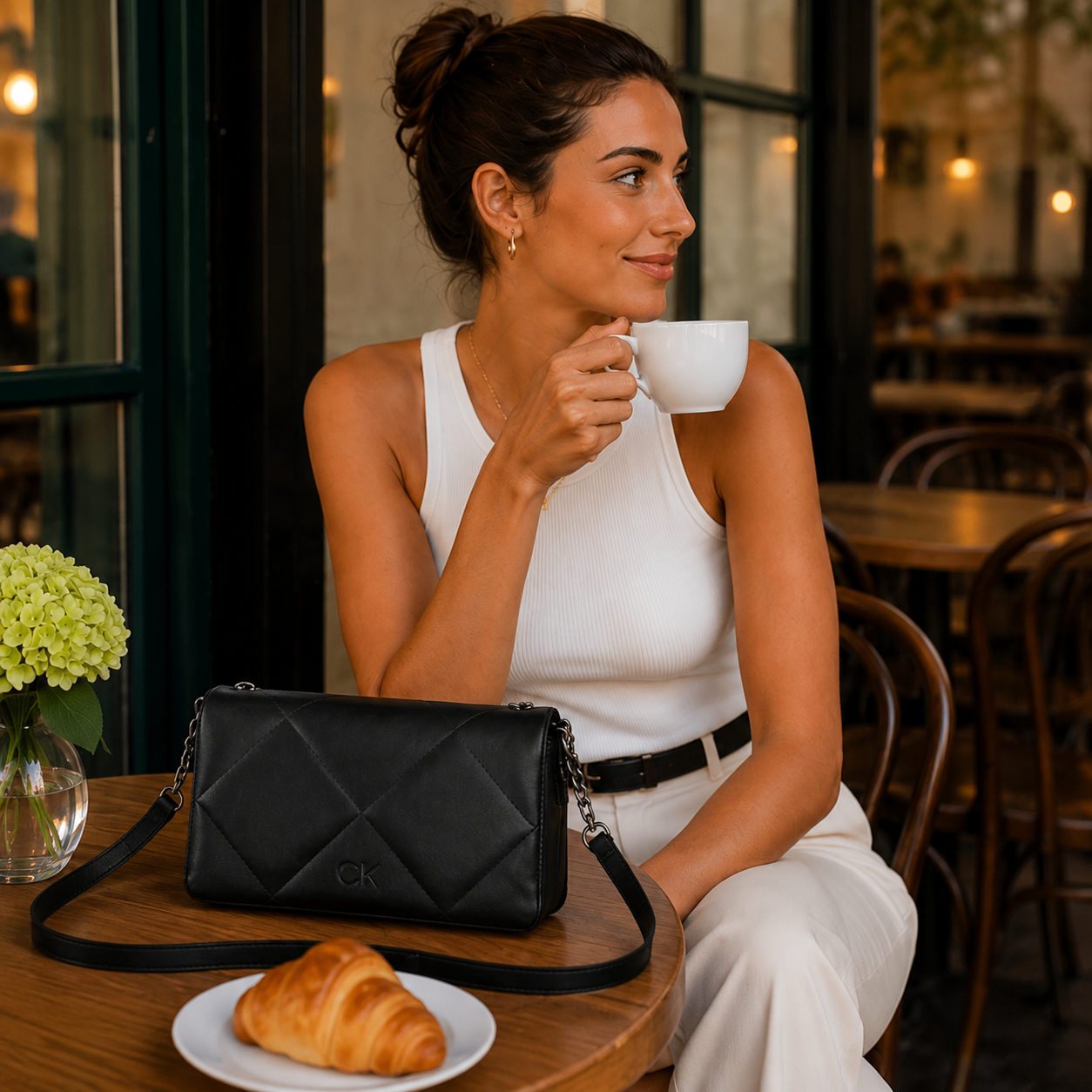 Black Quilted Shoulder & Crossbody Bag