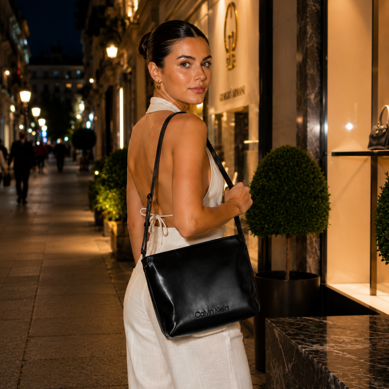 Borsa a Spalla Nera Contemporanea