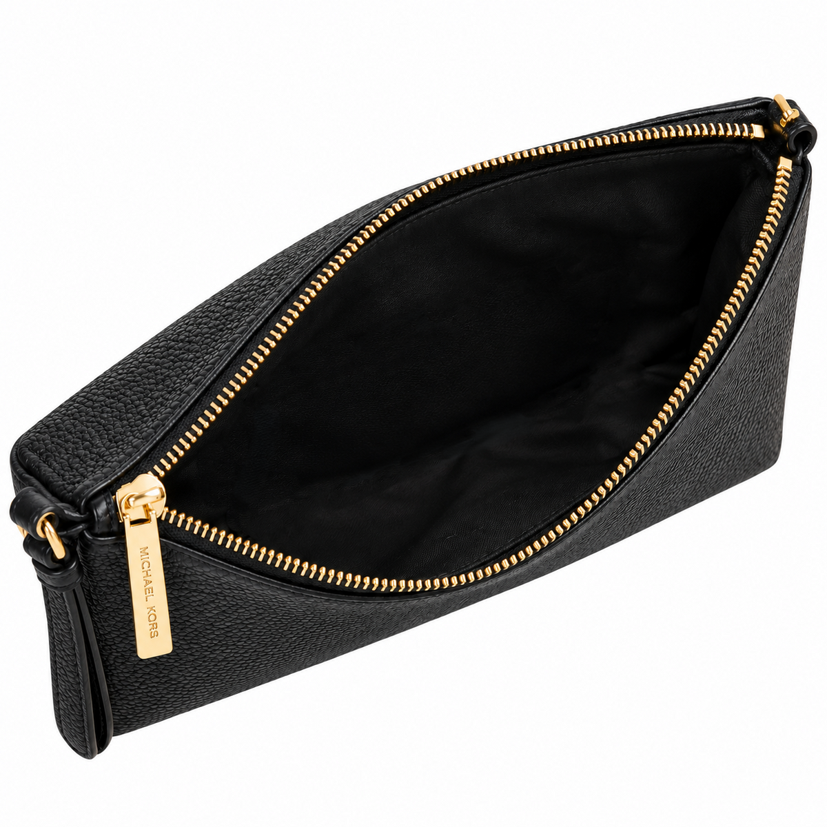 Pochette in pelle nera - Oro