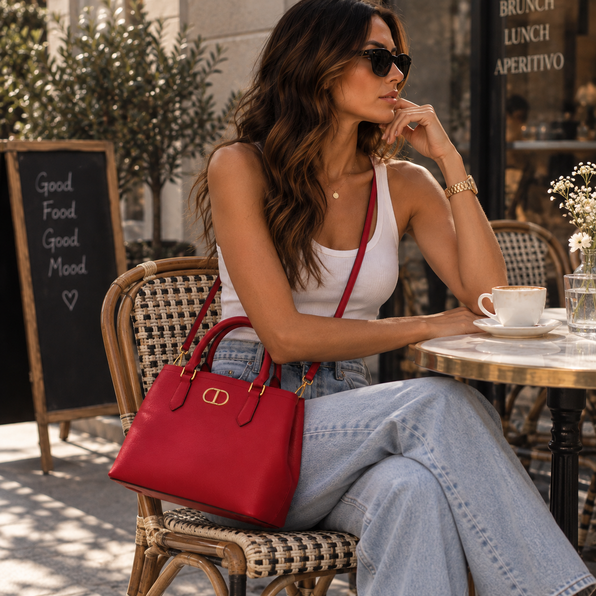 Handbag - Scarlet red