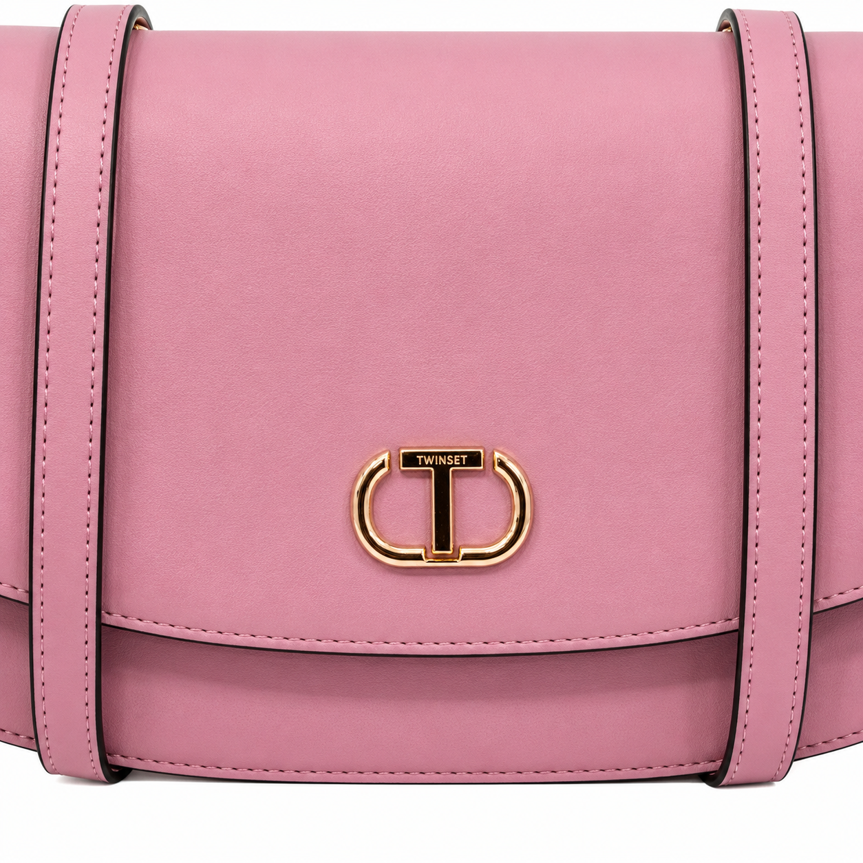 Pink Shoulder Bag with gold details