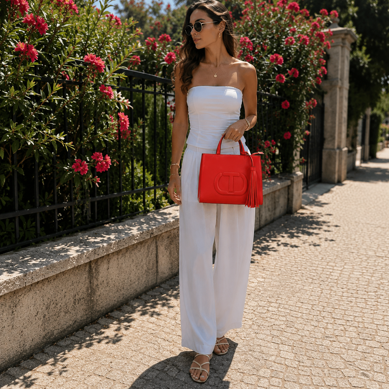 Borsa a mano rosso papavero