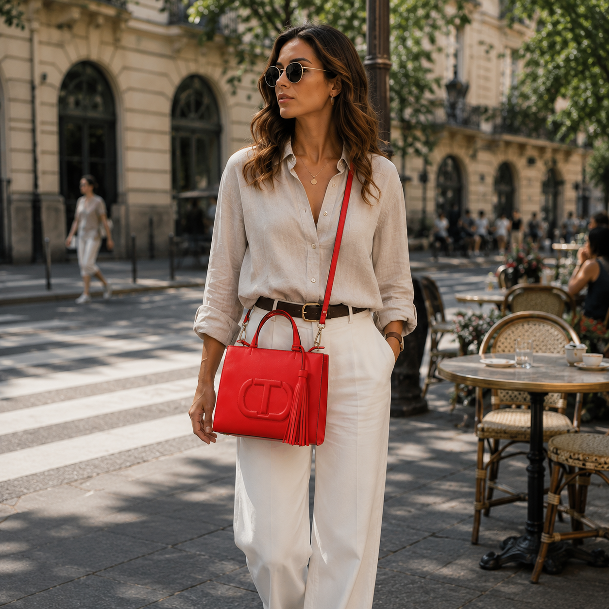 Borsa a mano rosso papavero