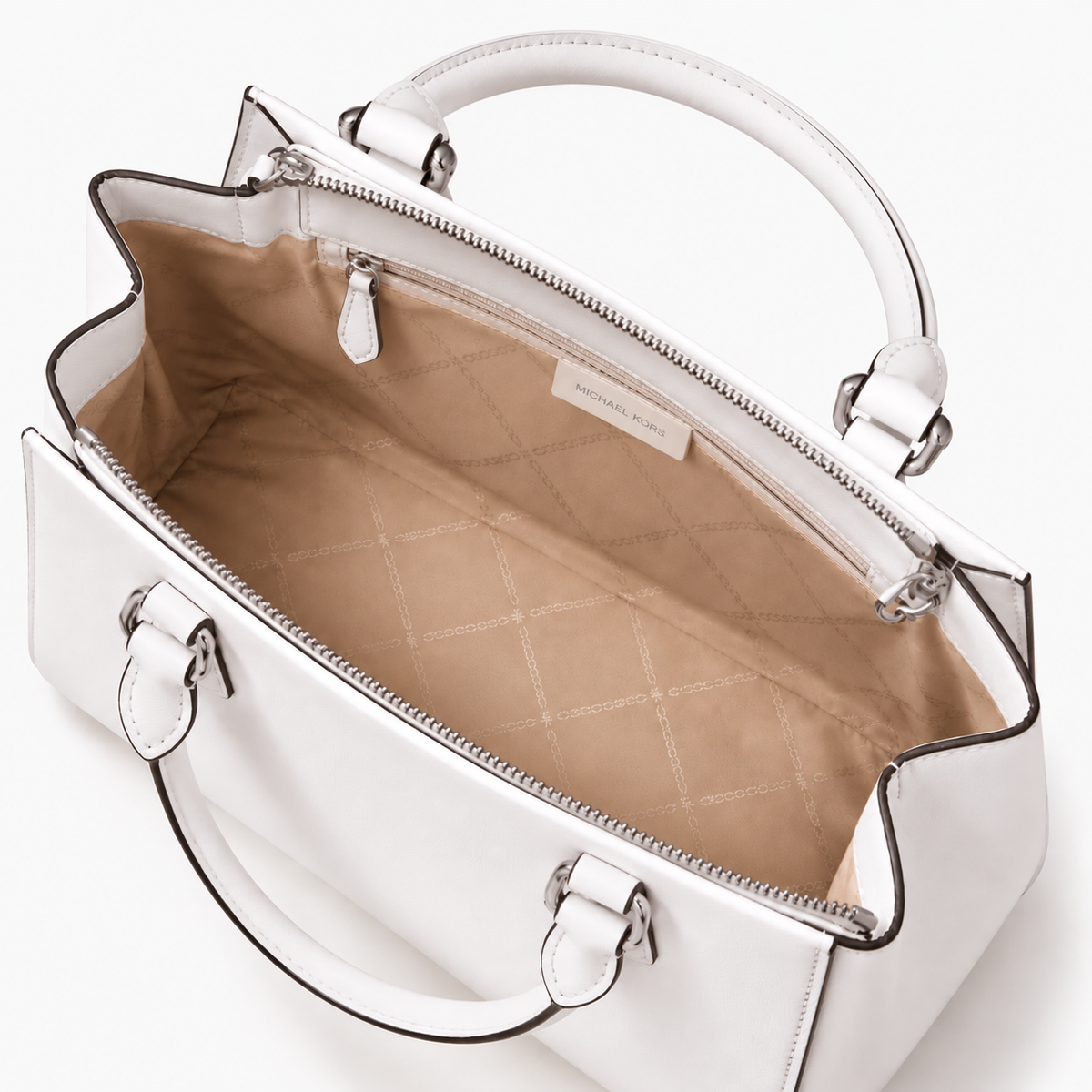 Leather Handbag - Optical White