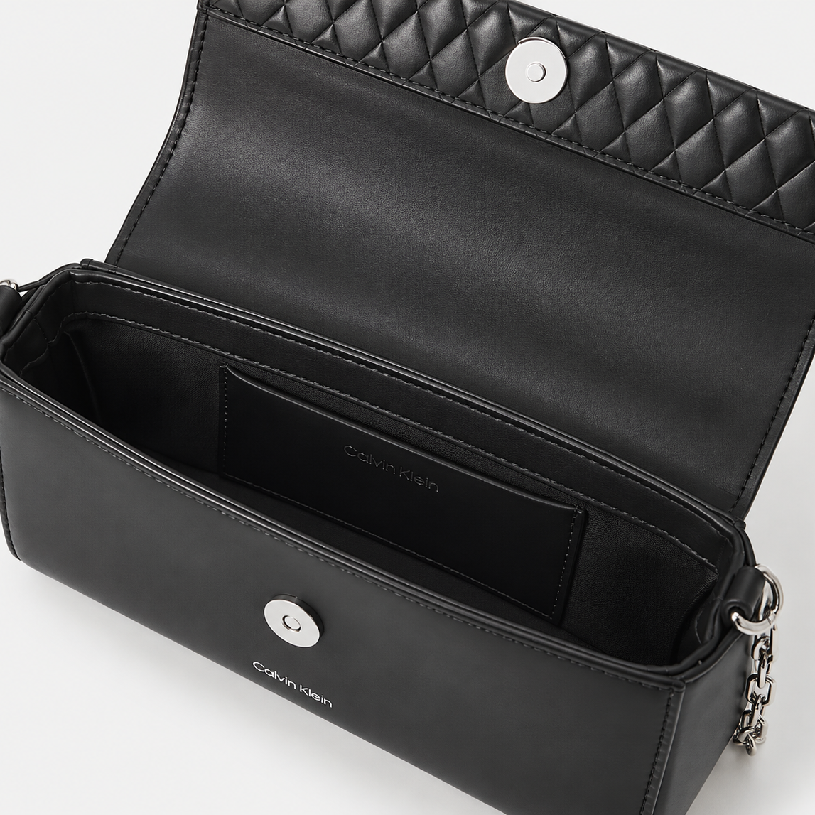 Quilted Crossbody Bag - Black