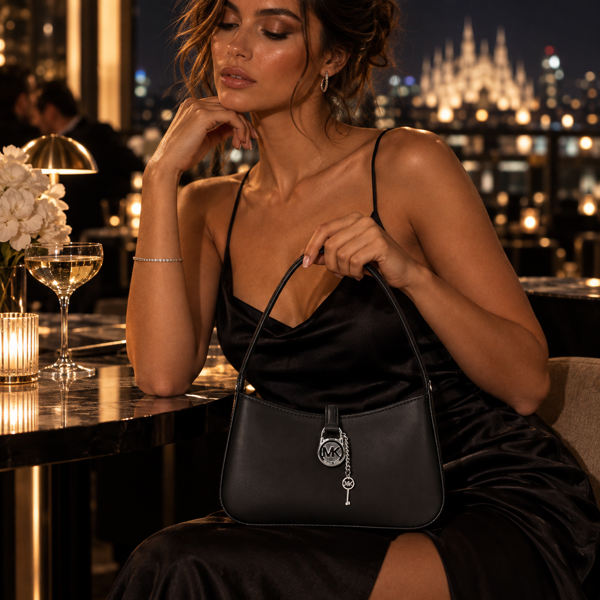 Leather Handbag - Black