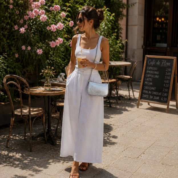 Borsa a mano e a tracolla in pelle color argento