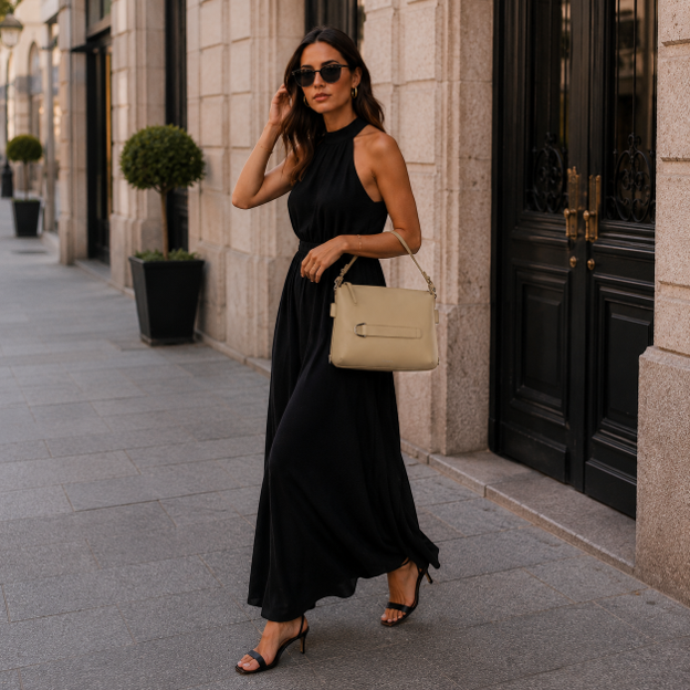 Ivory Leather Handbag