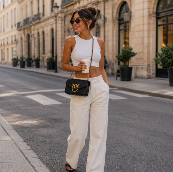 Borsa a tracolla Love Click Mini in pelle nera