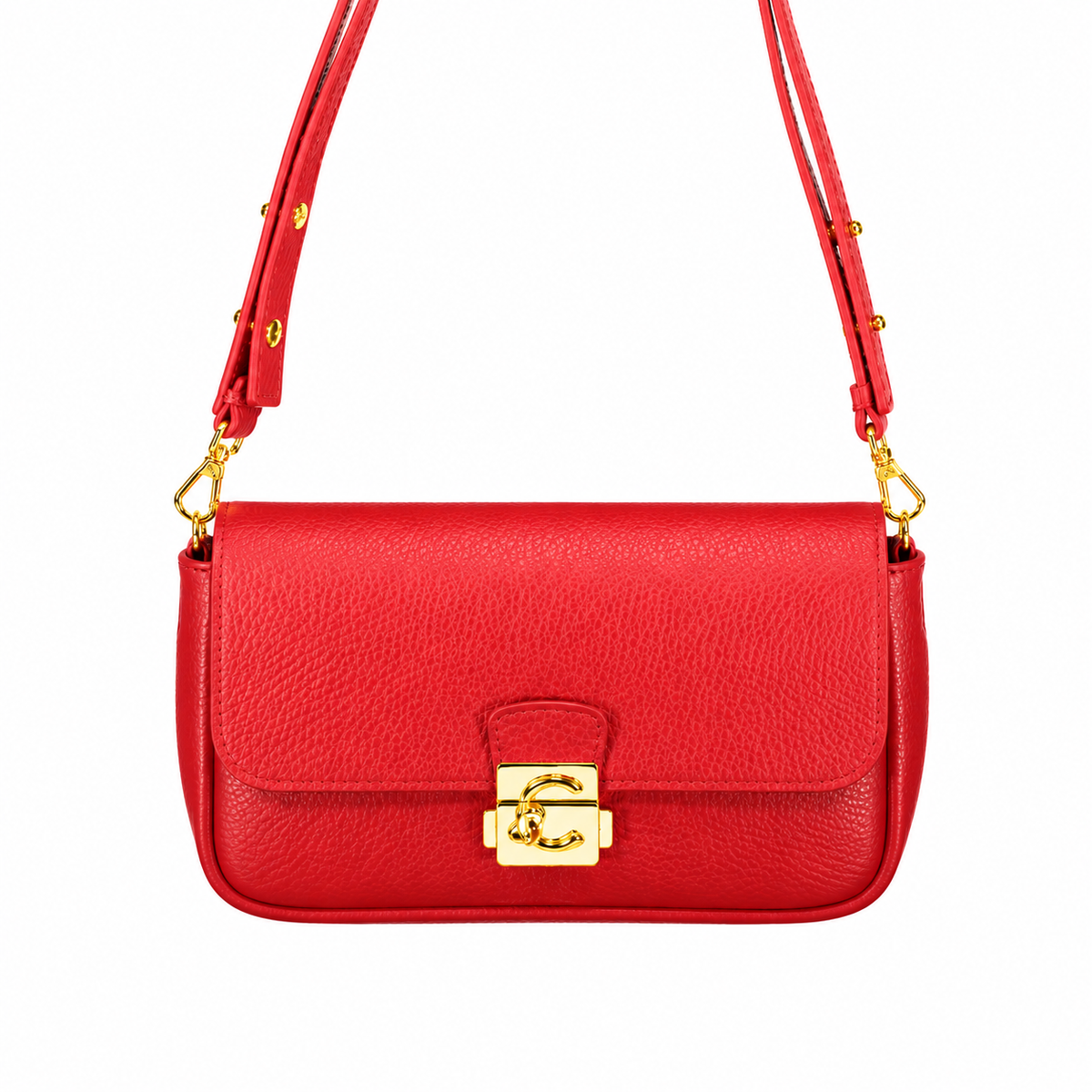 Leather Mini Shoulder bag - Red