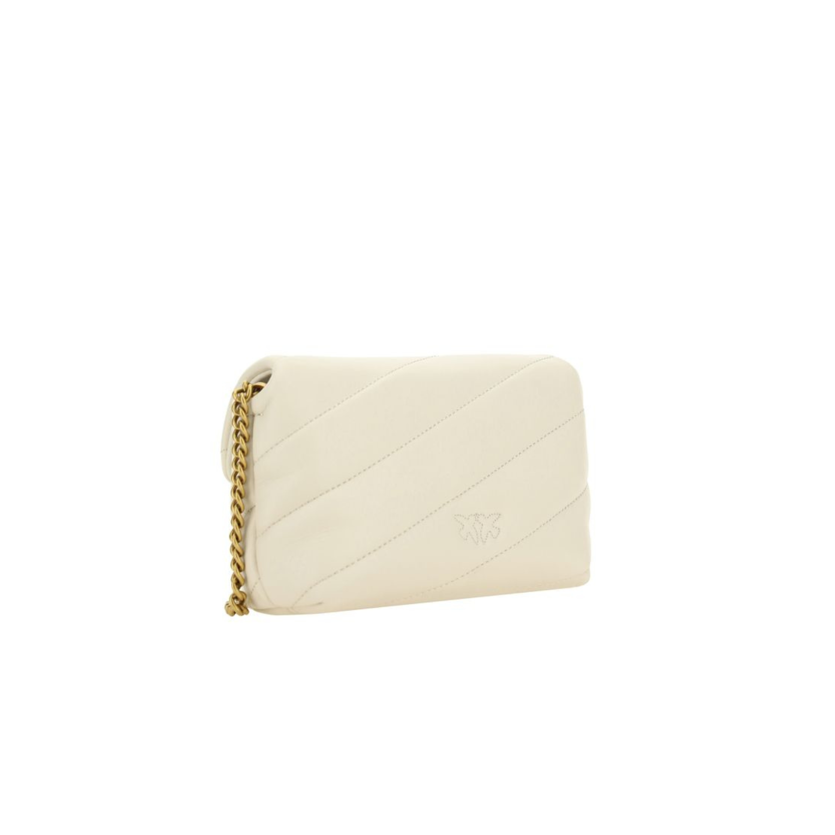 Borsa a spalla Love Baby in pelle di vitello bianca
