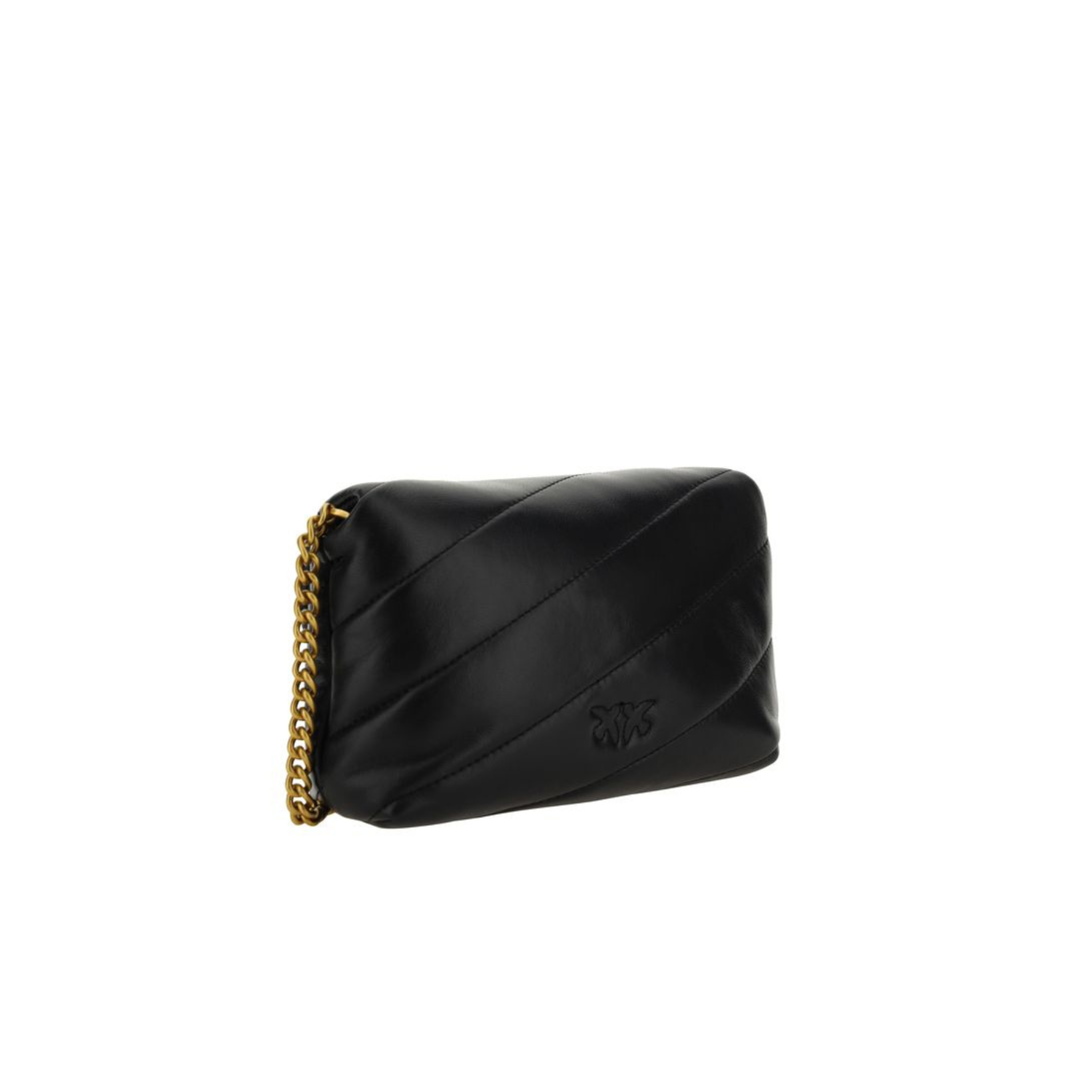 Borsa a spalla Love Baby in pelle di vitello Nera