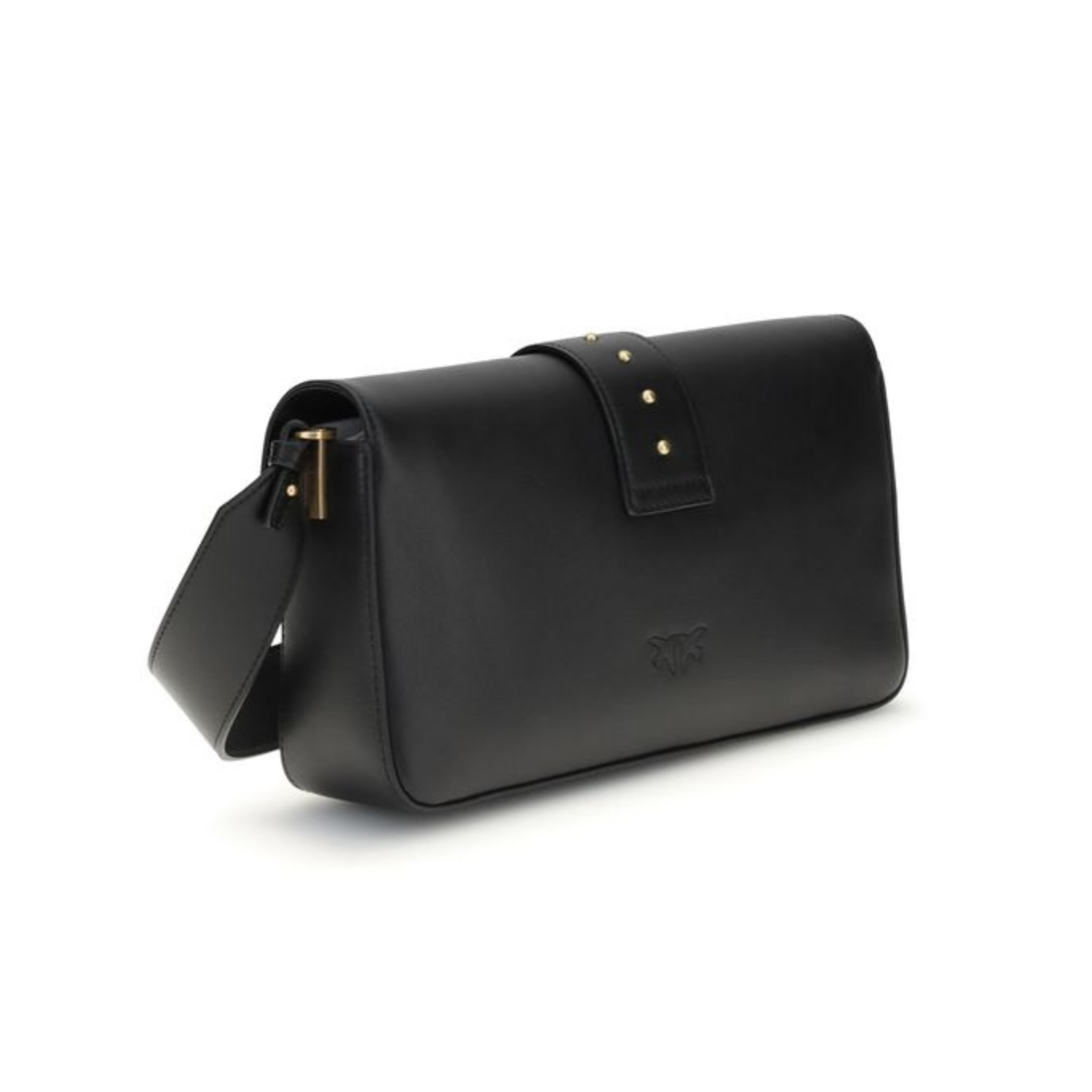 Borsa a tracolla in Pelle liscia Nera