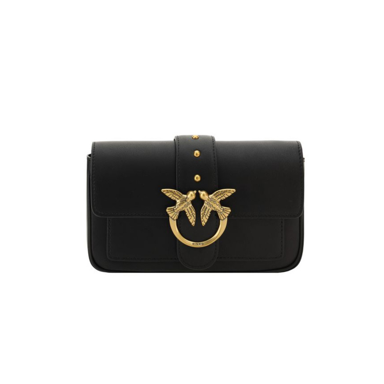 Borsa a spalla Classic Mini in pelle di vitello nera